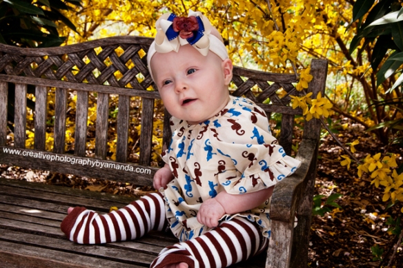 So precious on this little bench!